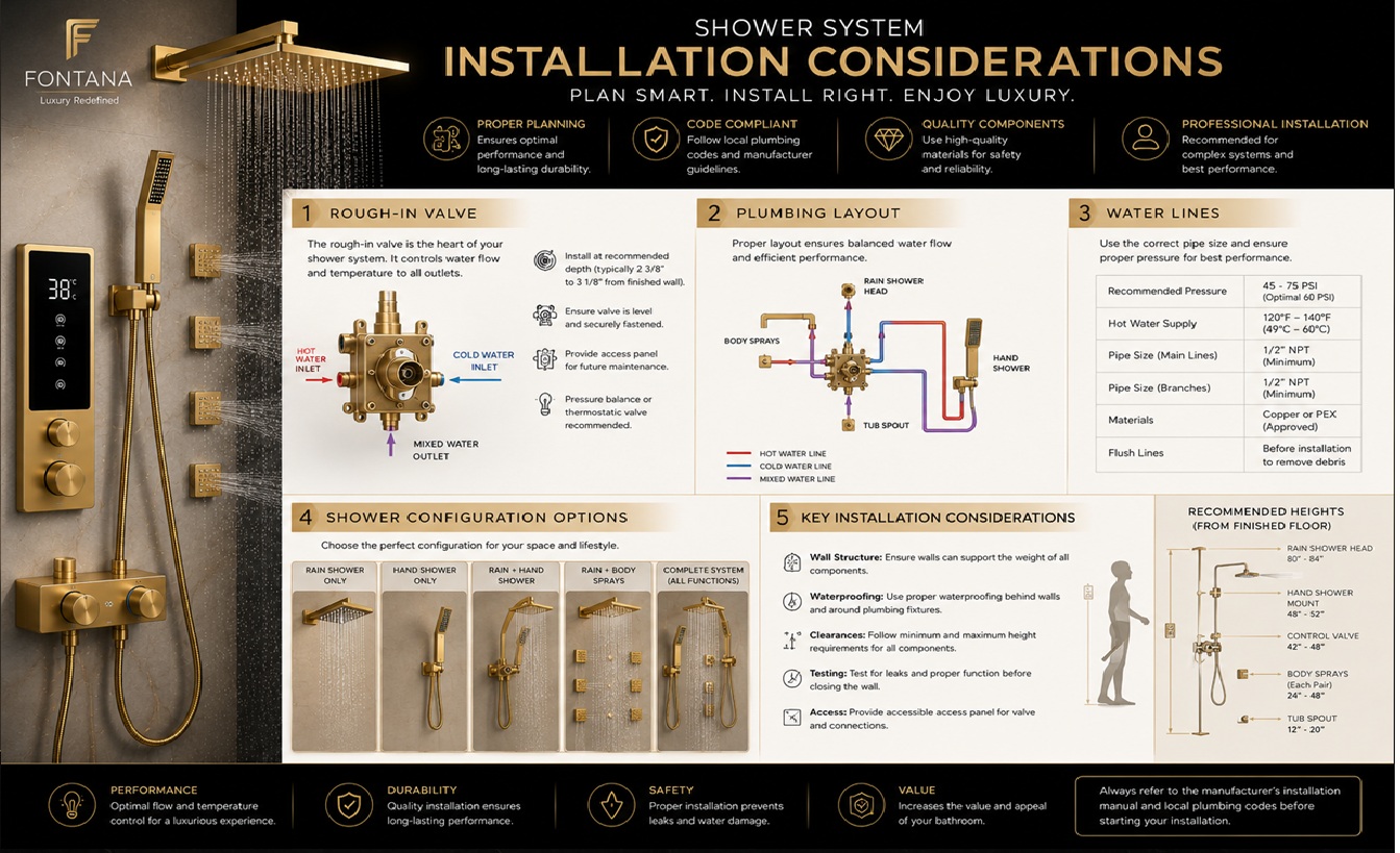 Shower installation guide